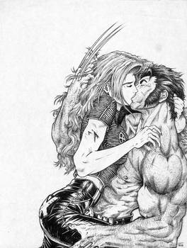 Jean and Logan - X-Men by EmeraldAbsynth
