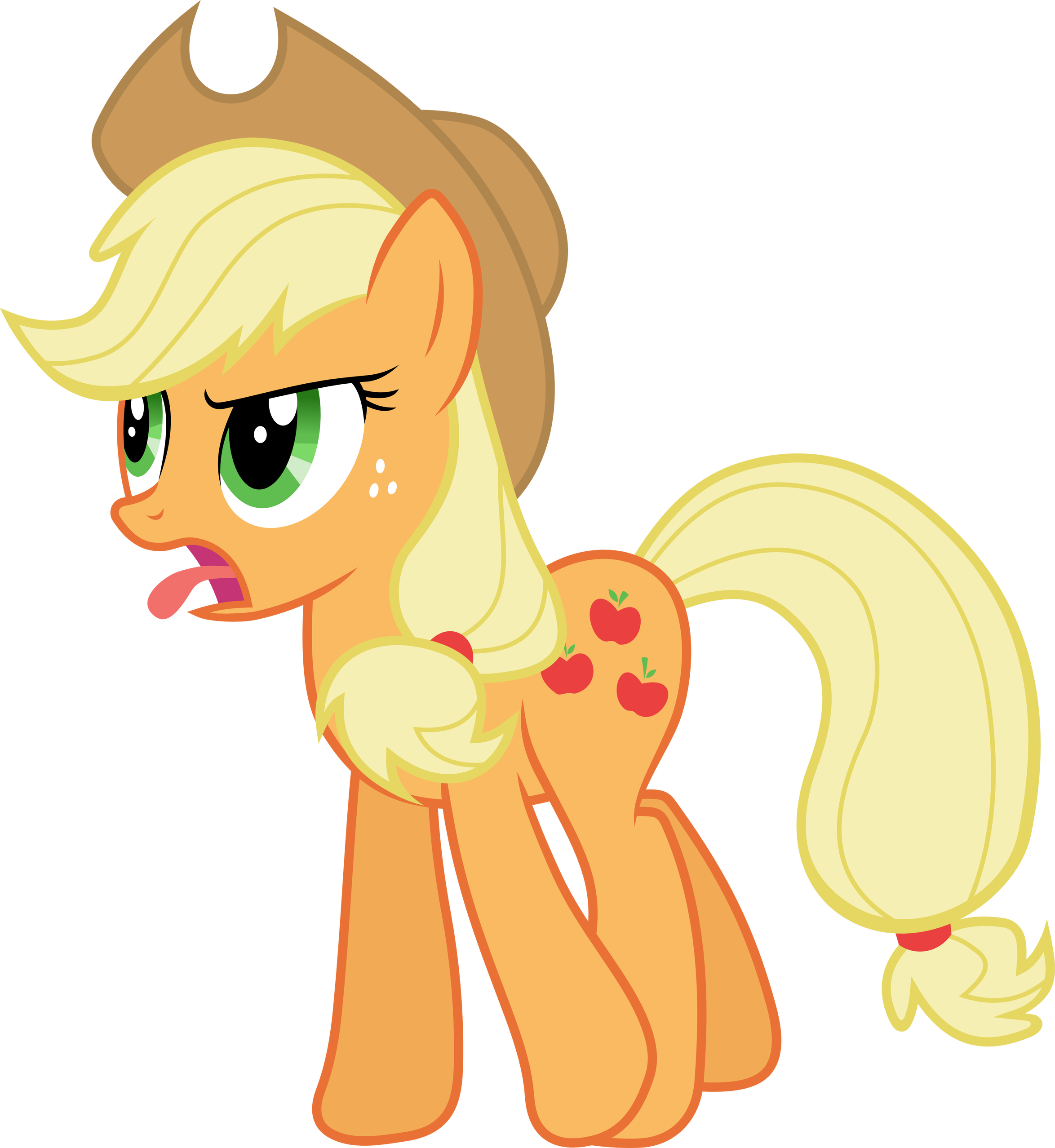 Disgusted Applejack Vector by Thorinair