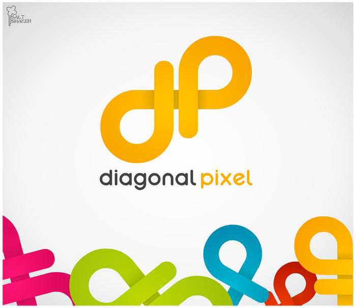 Diagonal Pixel Logo by saltshaker911