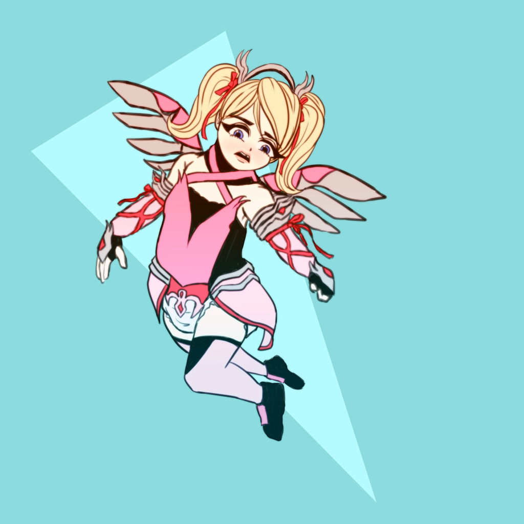 Daily Regress - Pink Mercy (Overwatch) by Ar-Kayn