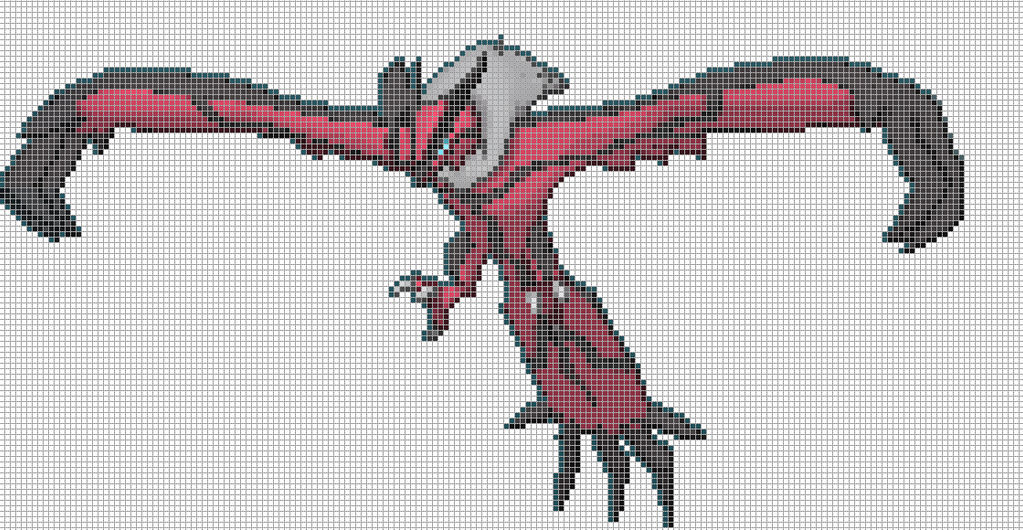 Yveltal Pixel Art grid by supercoolrainbowdash on DeviantArt
