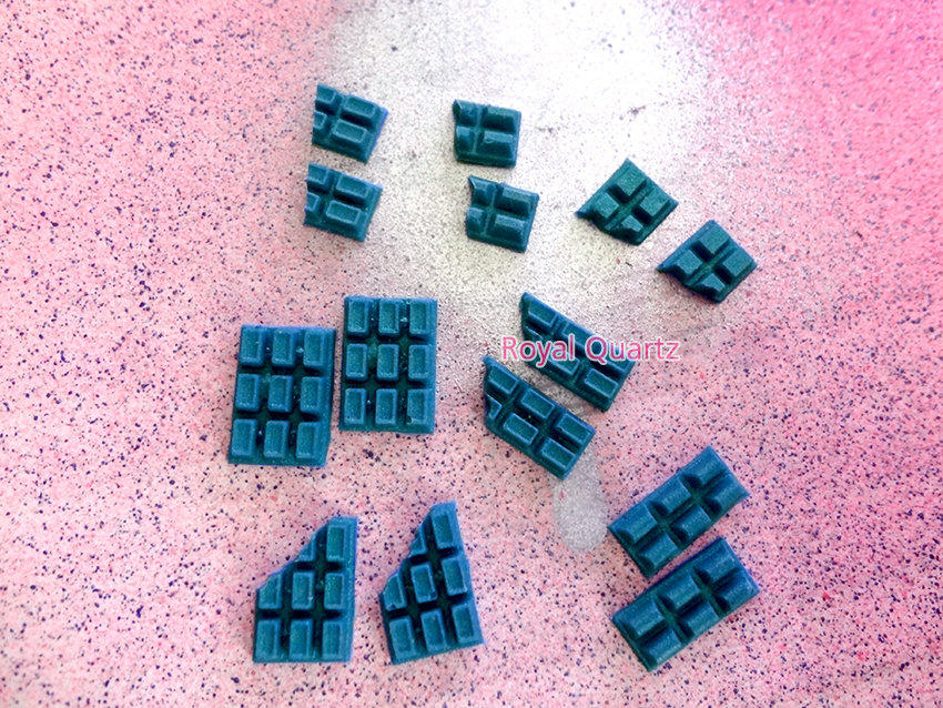 Chocolate Bars - Teal/Medium Blue by royalquartz