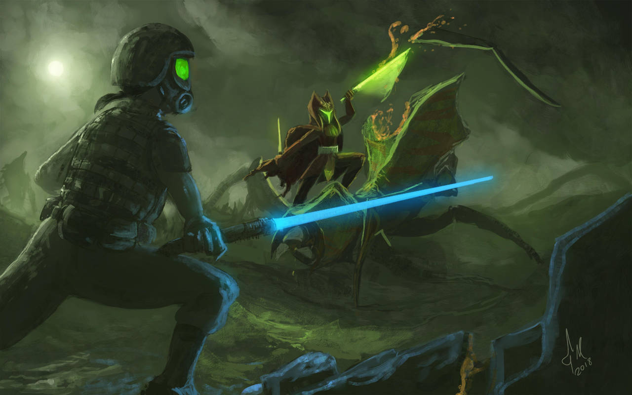 Fighting the Antlions by RaikohIllust