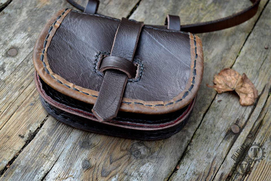 Small Medieval Leather Pouch by Tharrk