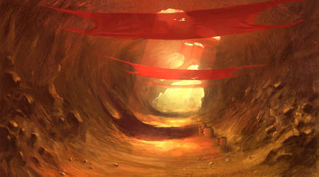 desert cave by freelancerart