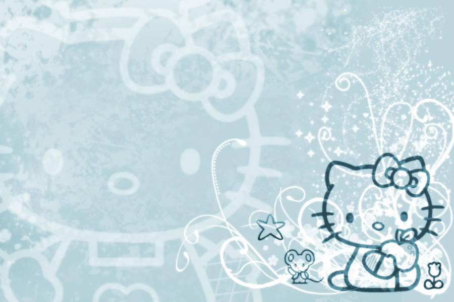 Hello Kitty Wallpaper Blue By Luvphotoshop On Deviantart