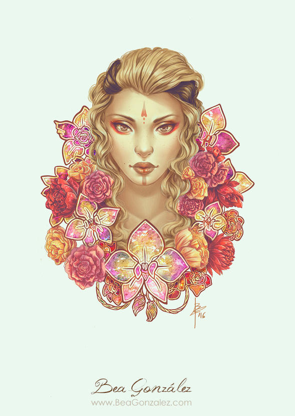 Orchids. Full process video linked by Bea-Gonzalez