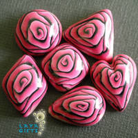 Hot Pink n Black Punk Rose Cab by CakeToppers
