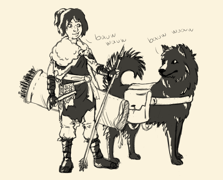 maya and hektor sketch by Deimonian