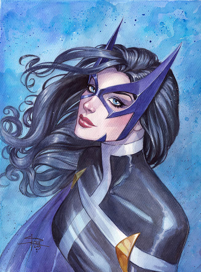 Huntress watercolor by Sabinerich