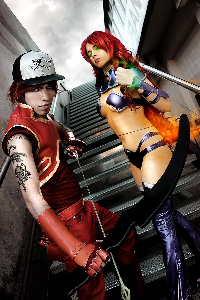 Starfire and Arsenal - Red Hood and the Outlaws by FioreSofen