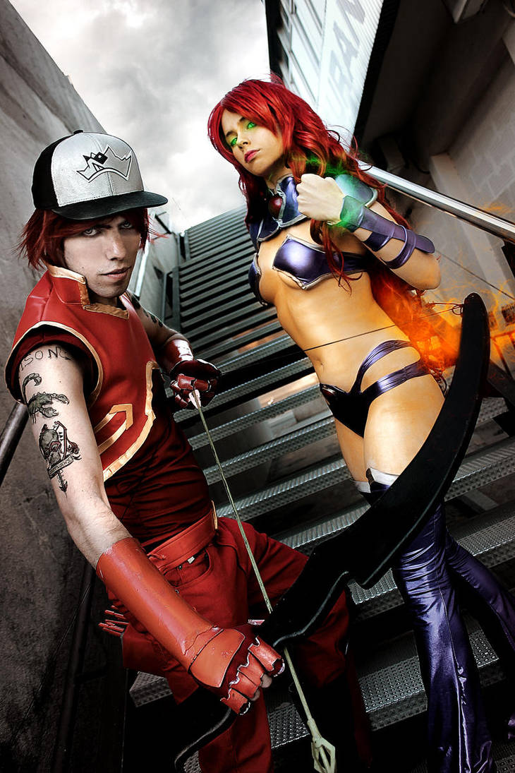 Starfire and Arsenal - Red Hood and the Outlaws by FioreSofen