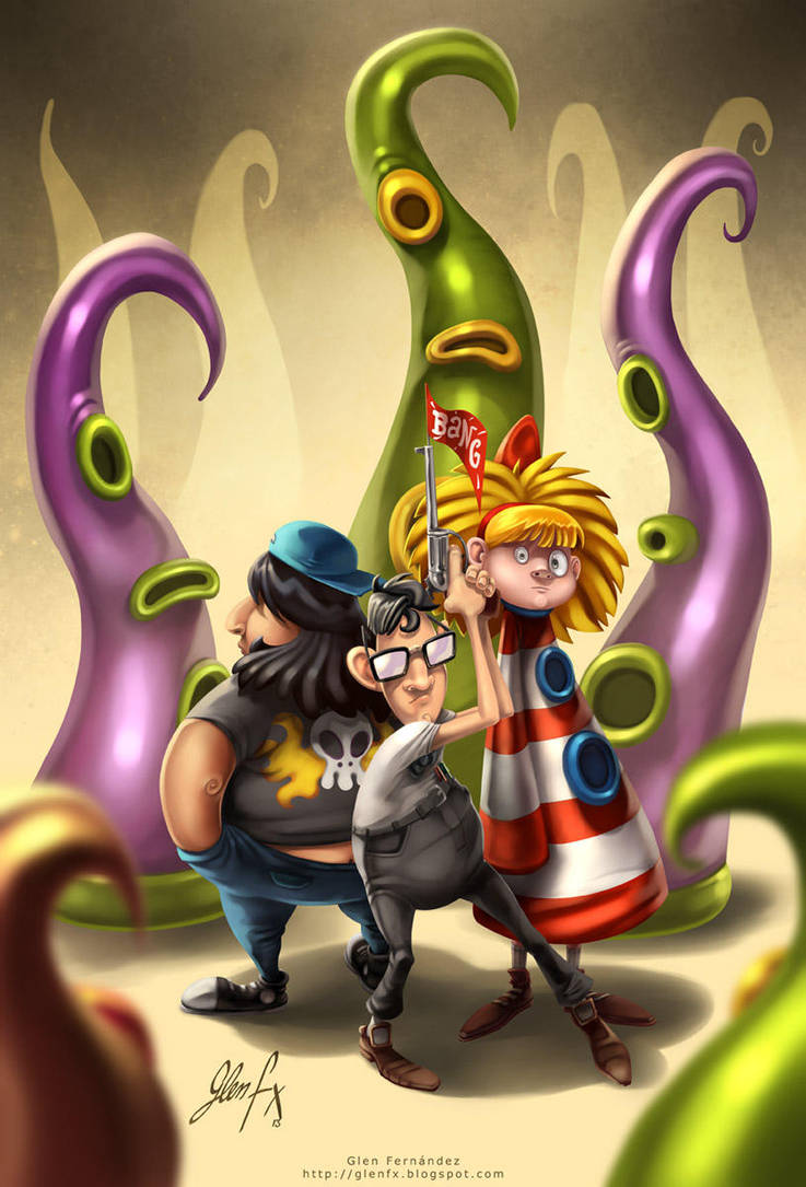 Maniac Mansion fanart by Axigan