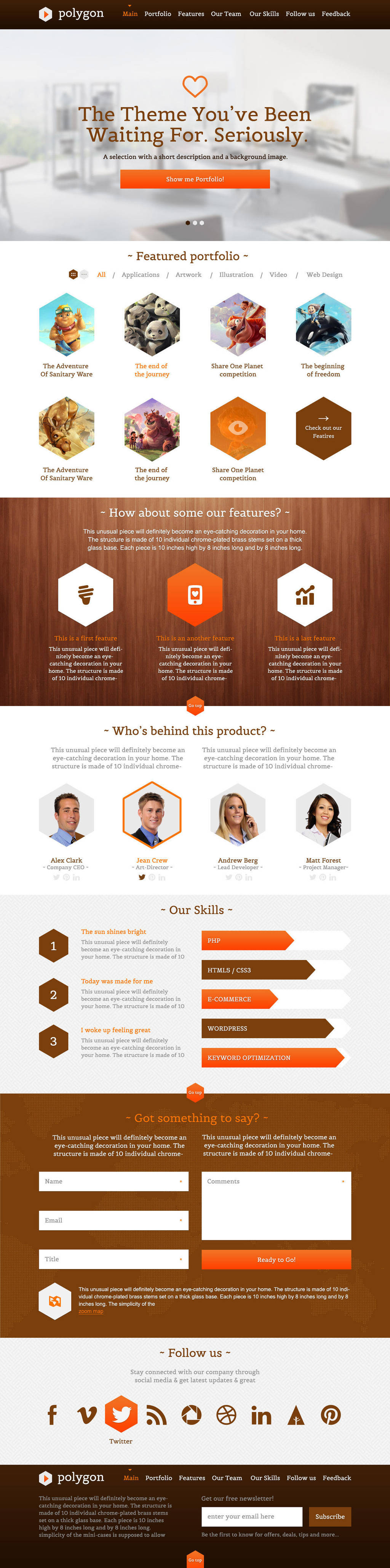 Polygon WordPress Portfolio by webdesigngeek