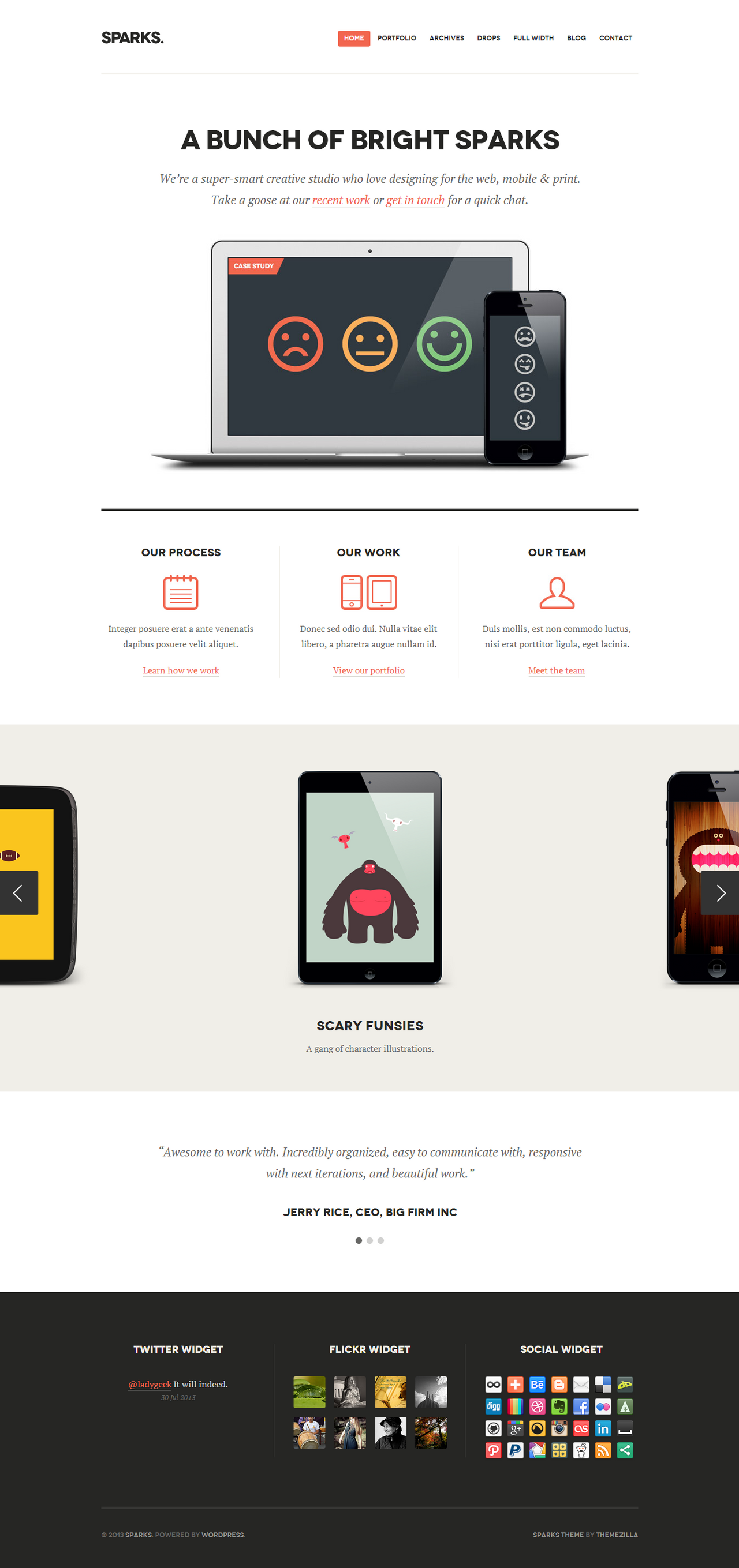 Sparks Portfolio in WP by webdesigngeek