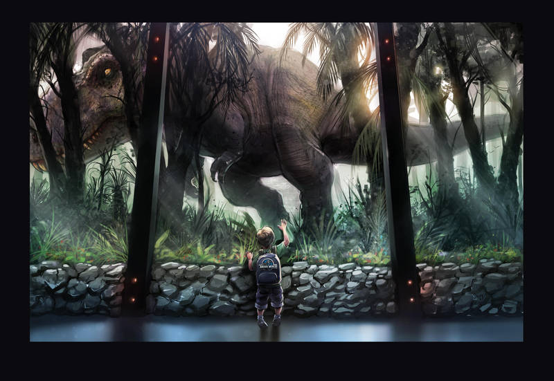 Jurassic World 'nostalgia' fan art by WEVART