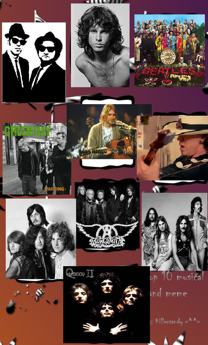 My top 10 bands by Selenalunarox on DeviantArt