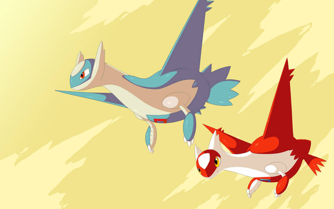 Latios and latias wallpaper by RawChomp
