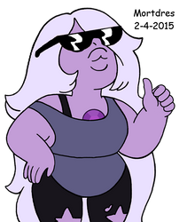Amethyst ate Pizza Steve by Mortdres