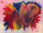 Elephants in Technicolor by 7AirGoddess3