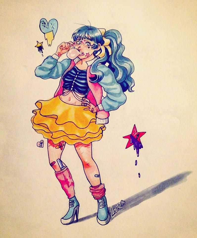 Inktober day 8 - pastel pop by 7AirGoddess3