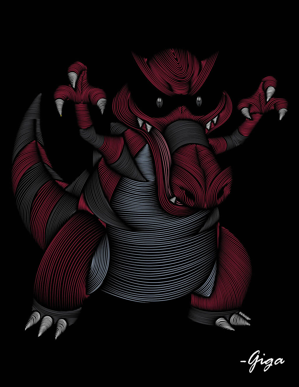 Animal Lines Krookodile by GigaBowser on DeviantArt