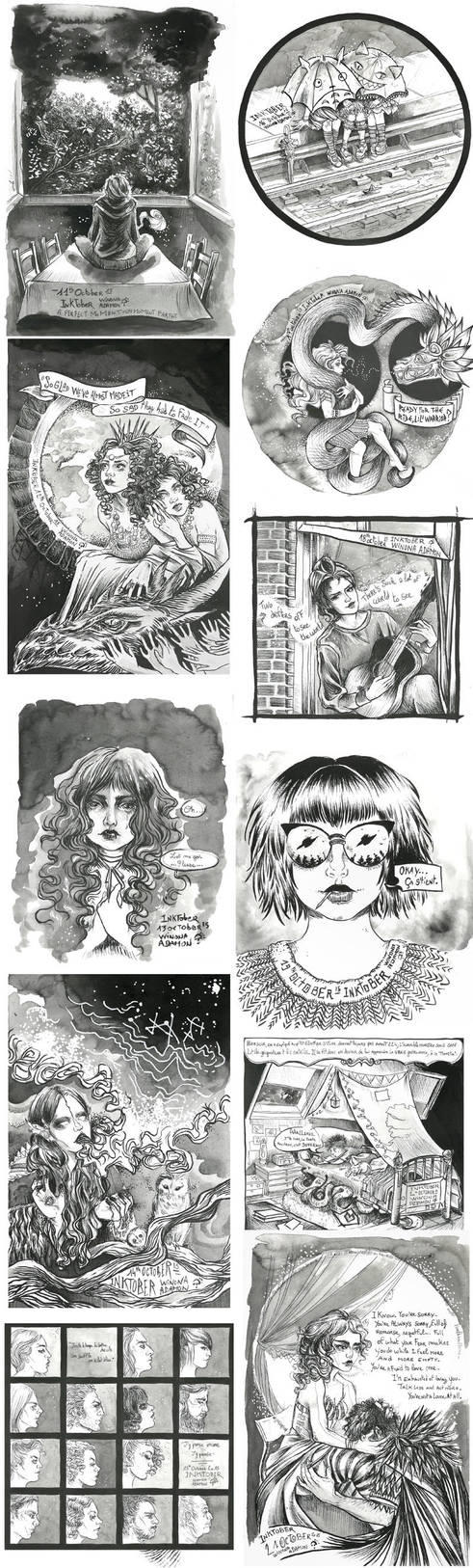Inktober 11-21 by winona-adamon