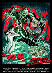 WOLFMAN Meets CREATURE from the BLACK LAGOON by BryanBaugh