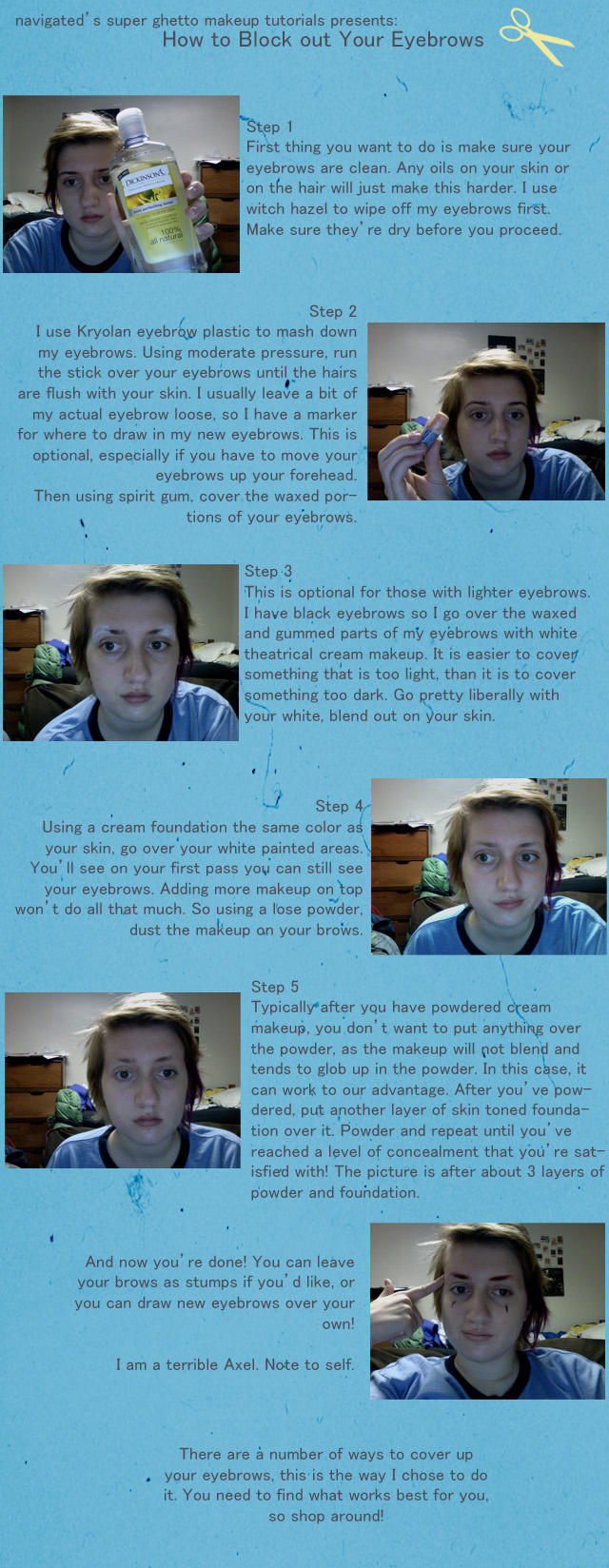 Tutorial: Covering Eyebrows by AnimosityCosplay