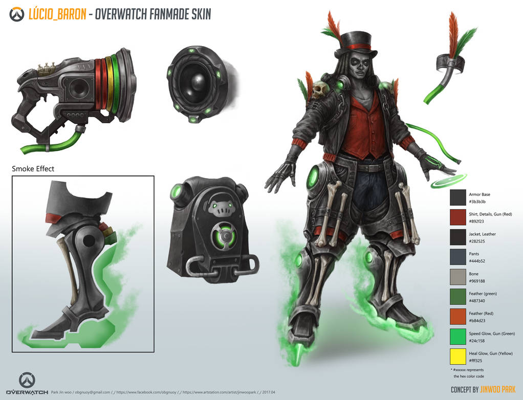 Lucio_Baron Overwatch Fan-made Skin (2017) sheet by ... Come watch us play overwatch for fun!!
