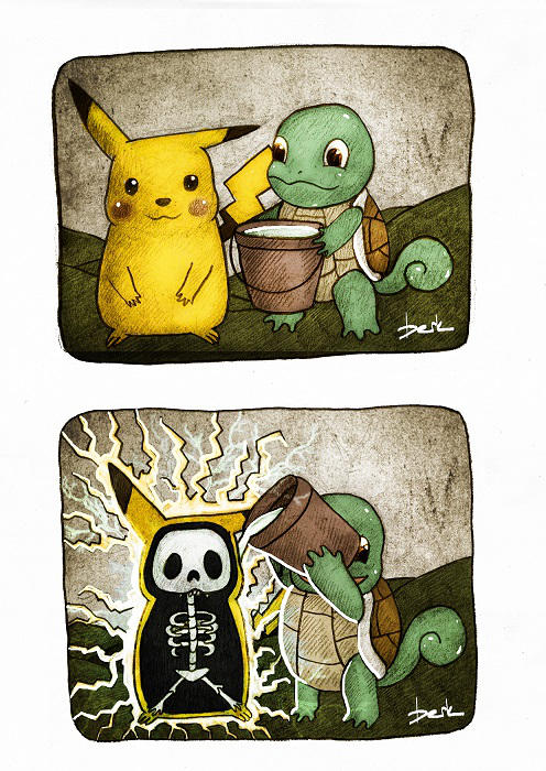 pikachu ice bucket challenge by berkozturk