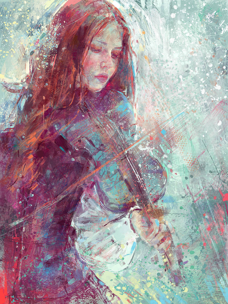 Digital Painting -Winter Heart by MartaNael