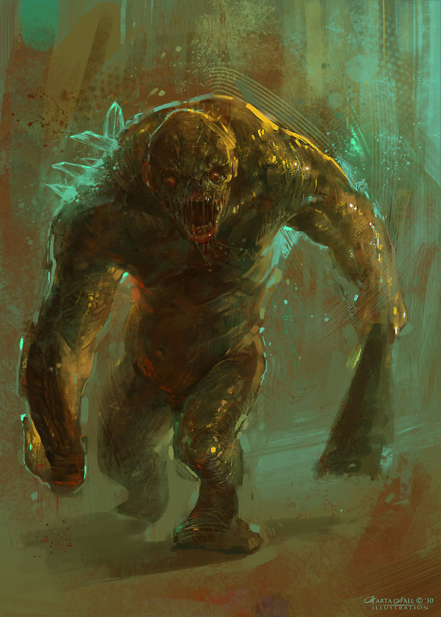 Strong Zombie Concept art by MartaNael