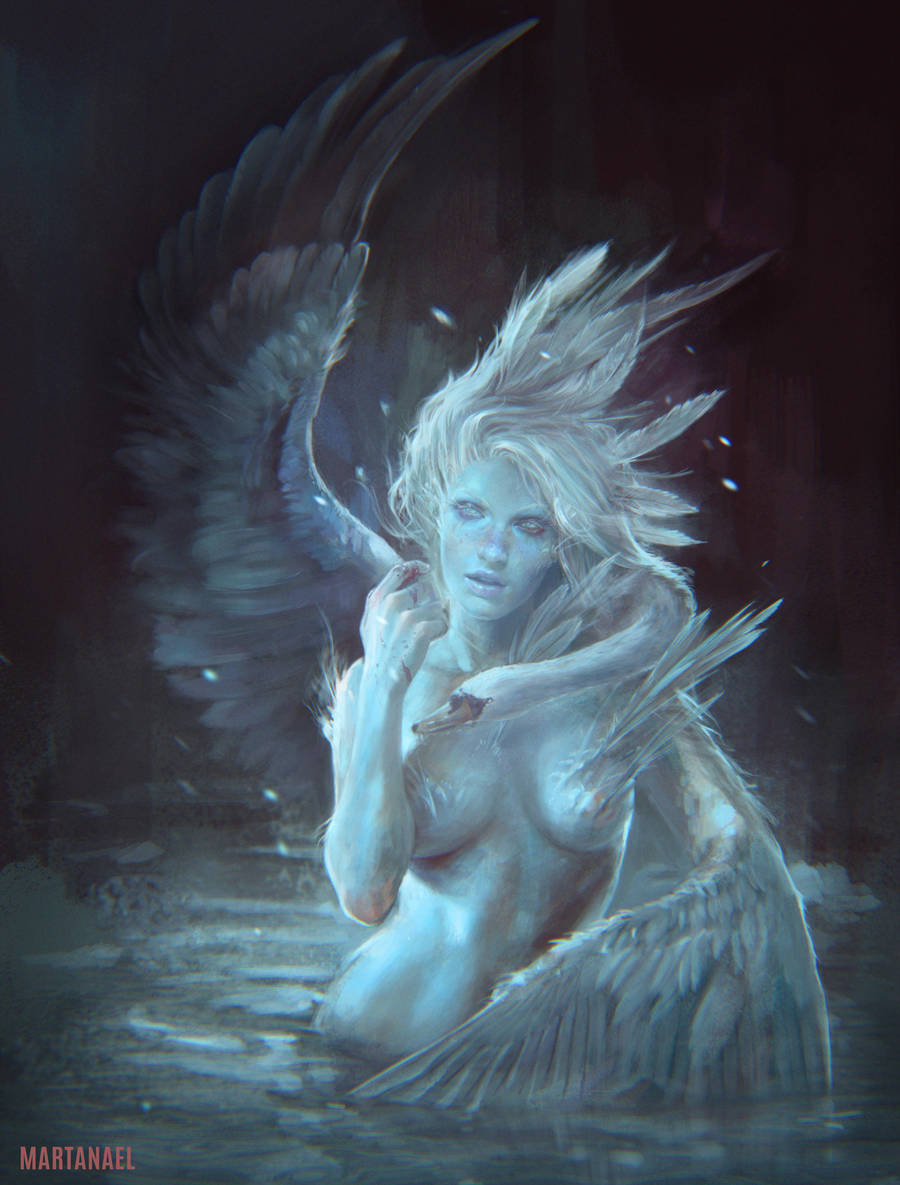 Swan of Tuonela by MartaNael