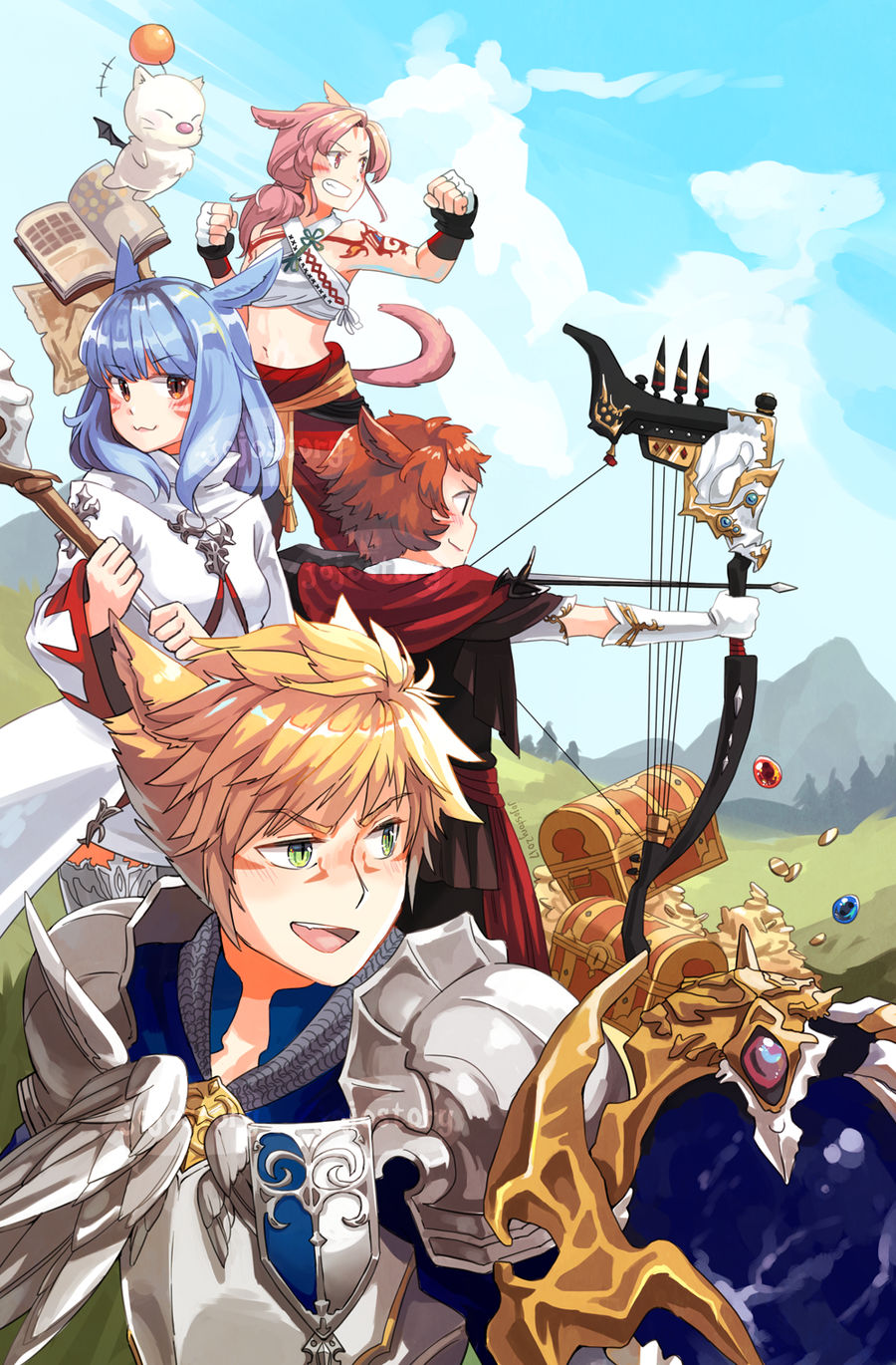Miqo'te Party by jojostory