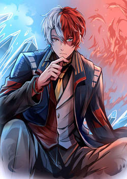 BNHA postcard - Todoroki by Evil-usagi