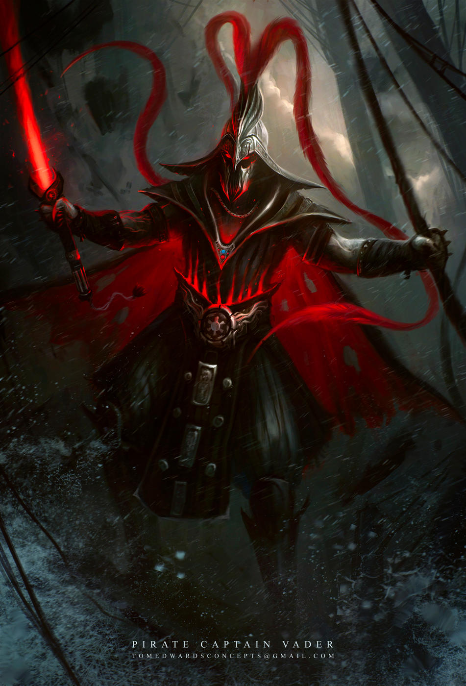 Pirate Lord Vader by TomEdwardsConcepts