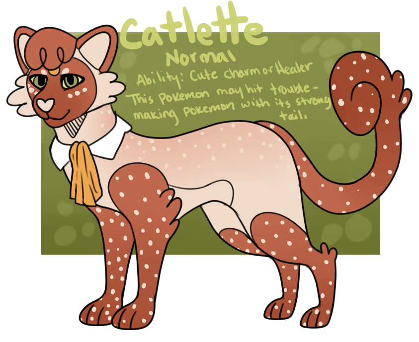 Fakemon - Catlette by panic-god