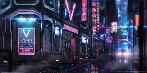Rainy city by johnsonting