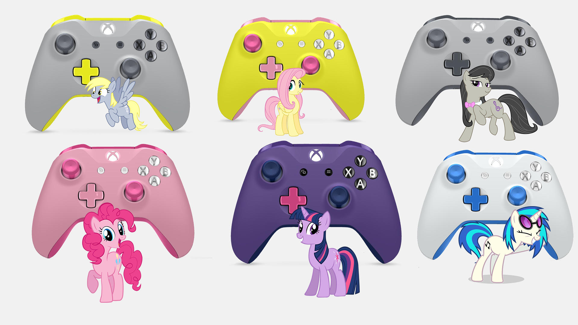 MLP Xbox Design Lab Controllers by SketchMedia