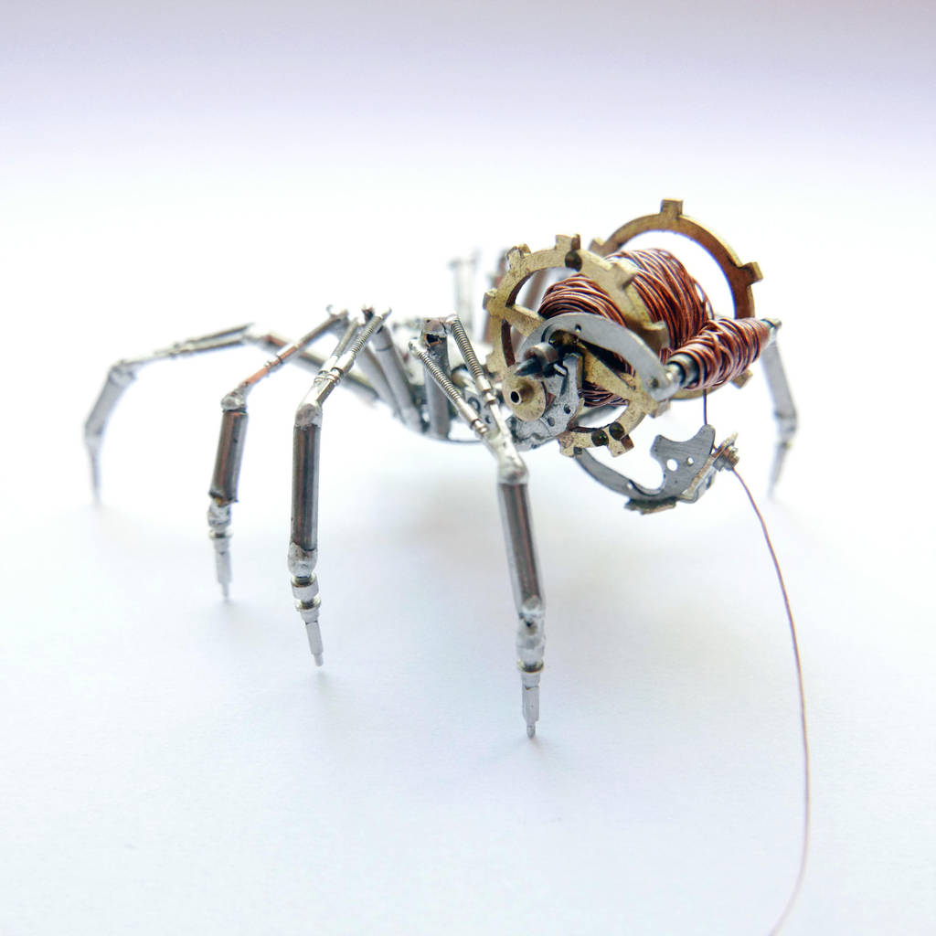 Watch Parts and Recycled Wire Spider No 92 (II) by AMechanicalMind