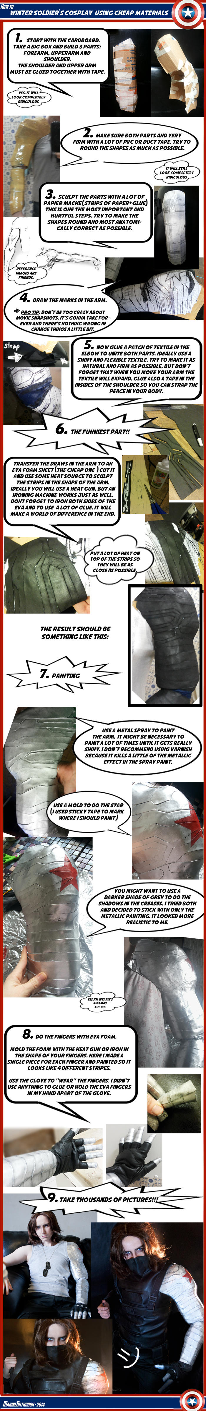 TUTORIAL - Winter Soldier's metal arm by marinecosplaybr