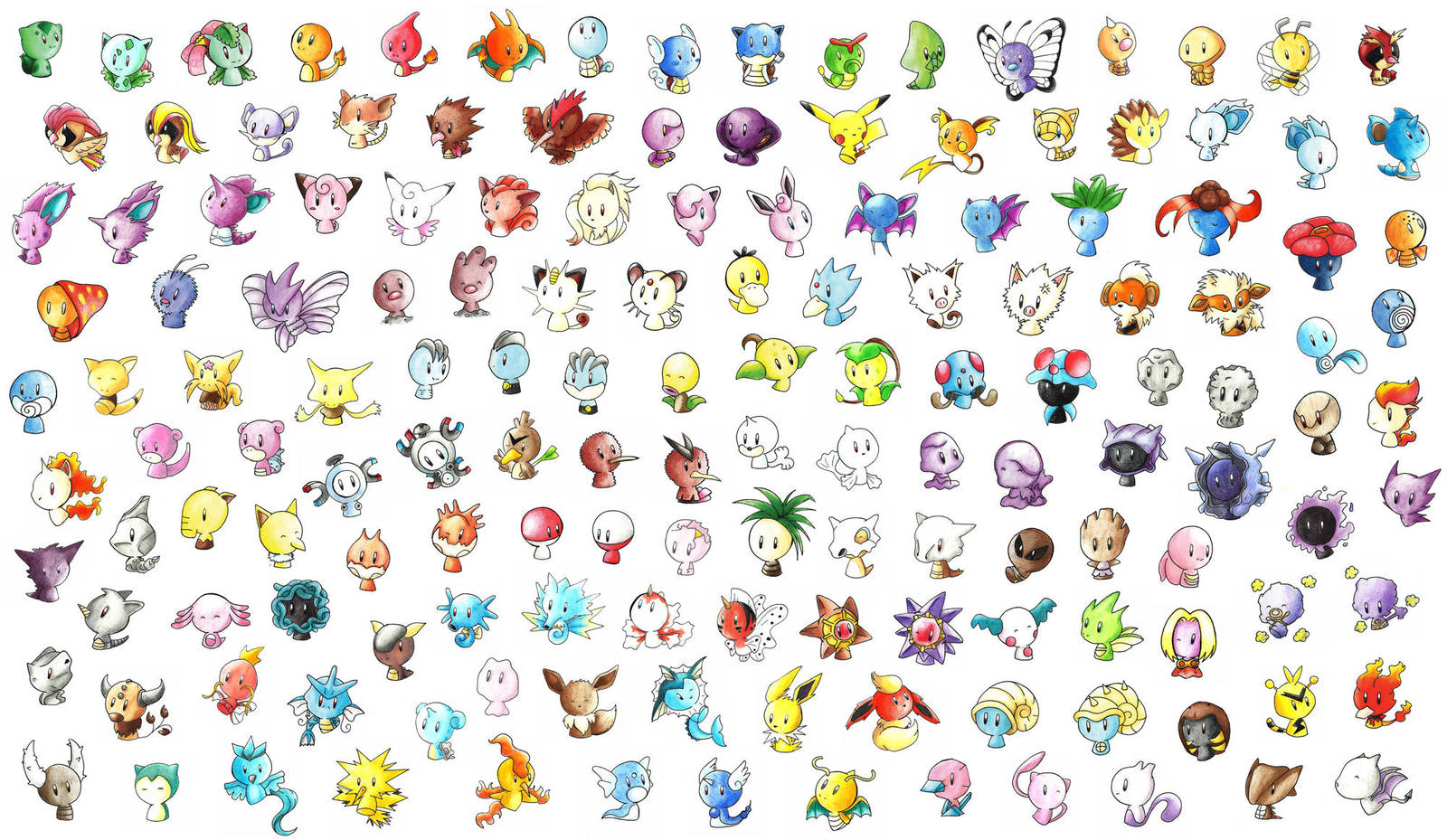 Bleus pokedex Generation I by I-Am-Bleu