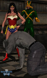 Wonder Woman x Absorbing Man / Electro 03 by Daniel-Remo-Art