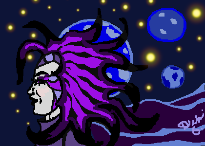 Purple Haired Lady By Black Gold Lionfish On Deviantart