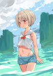 sea and girl by garun sea and girl by garun