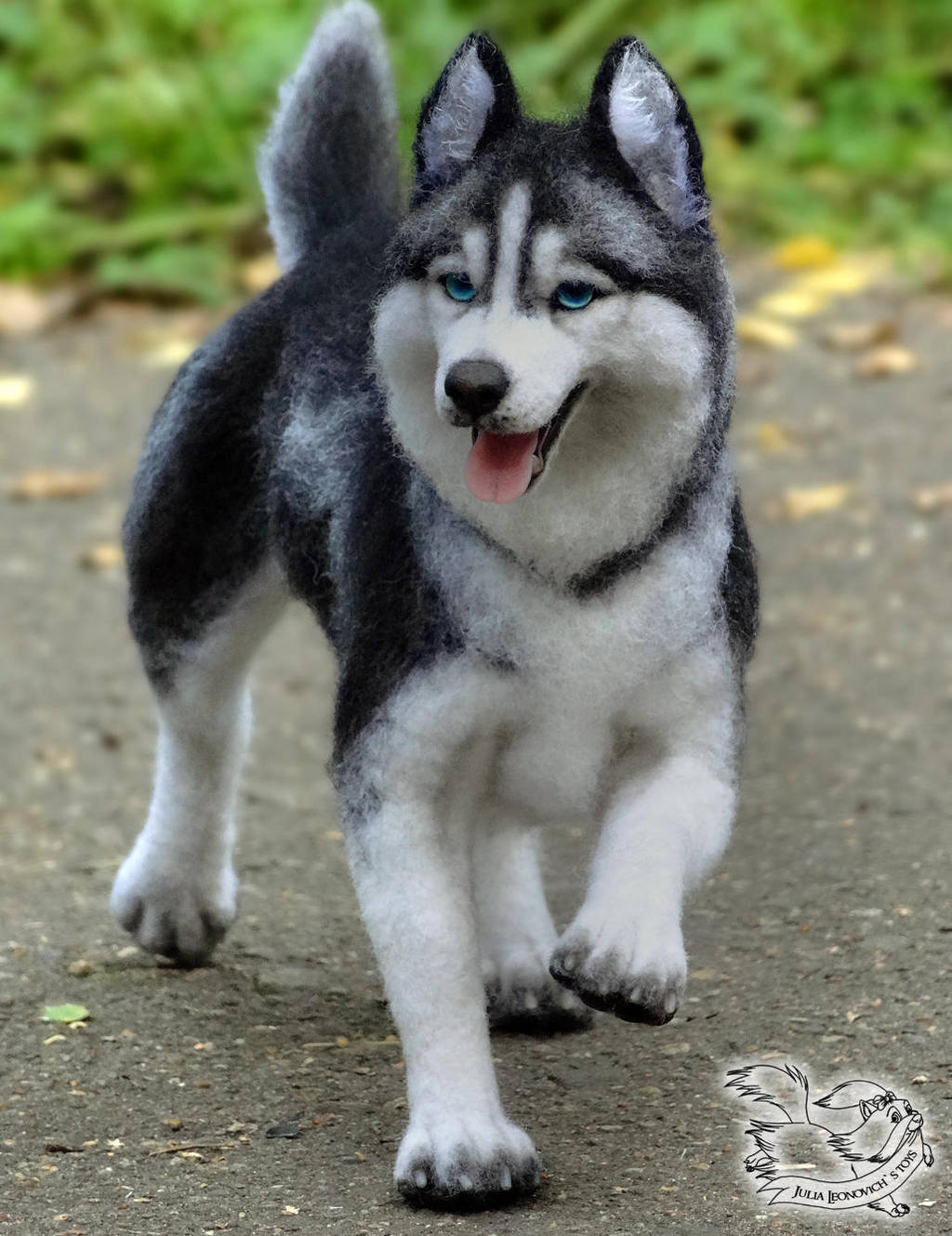 Needle Felted Siberian husky by YuliaLeonovich