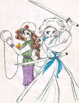 Ecuna and Katanaku by HunterK