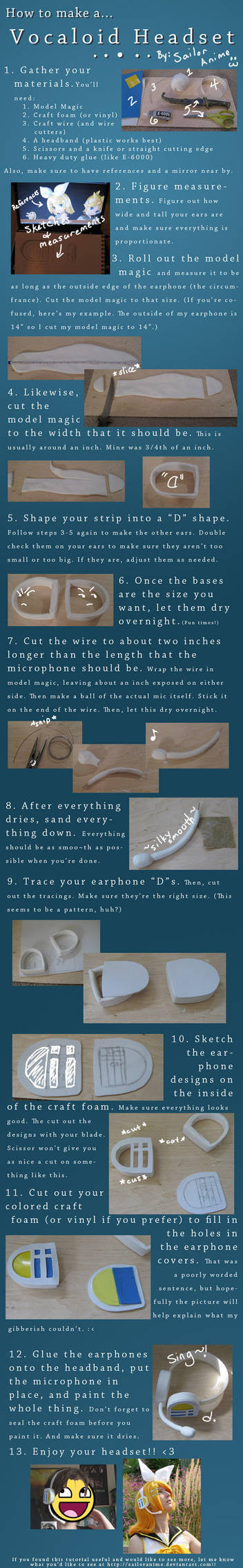 Vocaloid Headset Tutorial by SailorAnime