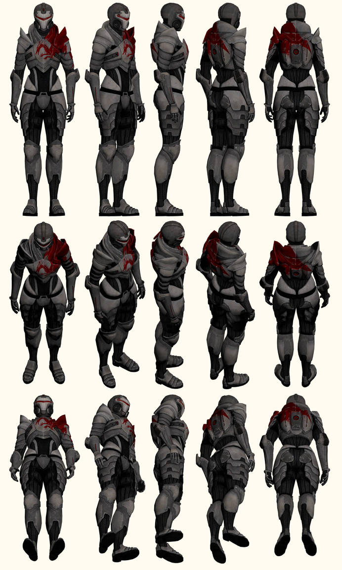 Mass Effect 2, Female Shepard BD Armour Ref by Troodon80